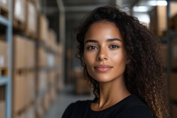 Woman Supply Chain Manager Supervising Warehouse Staff