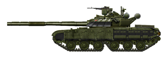 Obj-447TM2 (MBT concept based on the T-64BM Bulat tank, using a chassis with tandem tracks) © Tikros
