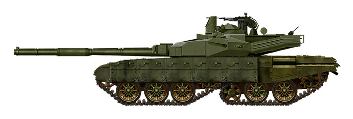 Obj-444TM2 (MBT concept based on the T-72AMT tank, using a chassis with tandem tracks, a turret with a 125mm gun from the Oplot-M tank) © Tikros