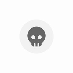danger skull icon sign vector