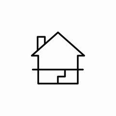 house basement icon sign vector
