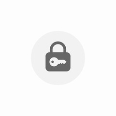pad lock icon sign vector
