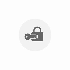 pad unlock icon sign vector