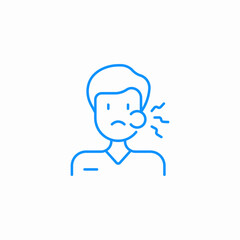 tooth pain icon sign vector