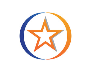 Obraz premium Red and blue Star symbols Logo Template vector icon