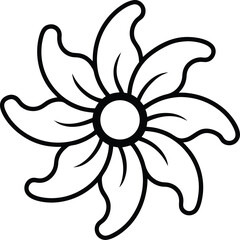 vector illustration of an abstract flower