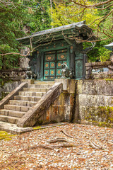 View at the Shinto Temple Komainu in Nikko, Japan