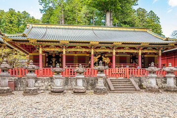 View at the Shinto Temple Sanjinko in Nikko - Japan
