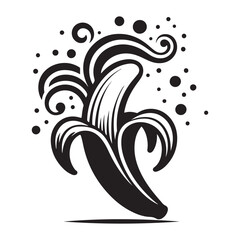 Bananas in Skincare: silhouette vocter illustrator of a banana.