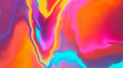 Vibrant fluid shapes blend harmoniously in an abstract color explosion