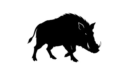 Fototapeta premium vector art line of angry wild boar face brave and muscle suitable for mockup and logo product of team isolated white background