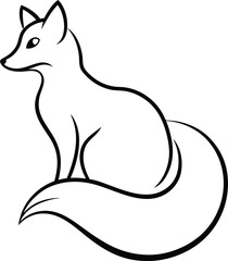 vector image of a fox