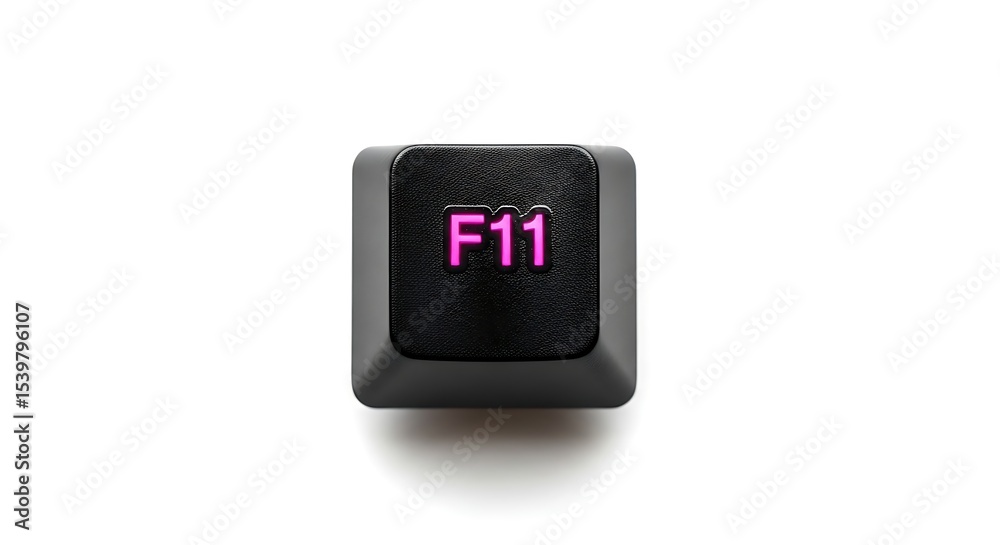 Poster close-up of f11 key from a black computer keyboard