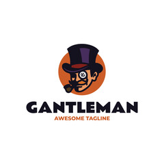 Gantleman Mascot Logo Design 1
