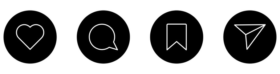 Set of social media icons