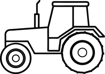 tractor silhouette vector