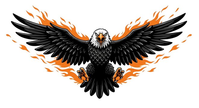 vector art line of angry wild eagle face brave and muscle suitable for mockup and logo product of team isolated white background