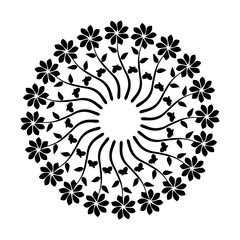 Flower Decorative element illustration floral vintage retro art background