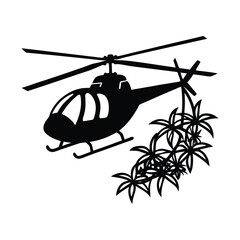 Jungle explorer helicopter with vines tangled
