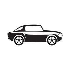 Classic Mini Car Silhouette – Iconic Vector Illustration classic mini car, car silhouette, iconic design, vector illustration, vintage vehicle, retro car, automobile icon, black and white