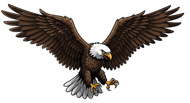 vector art line of angry wild eagle face brave and muscle suitable for mockup and logo product of team isolated white background
