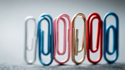 Paperclip representing business connections, symbolizing strong corporate networks and relationships