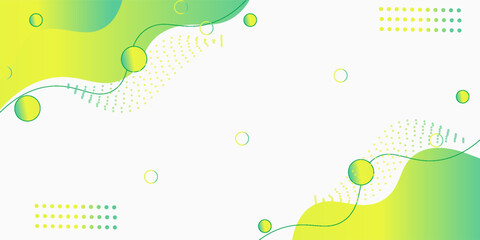 Colorful template banner with gradient color. Design with liquid shape.