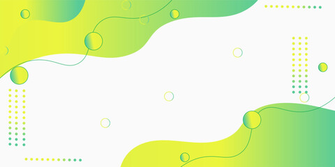 Colorful template banner with gradient color. Design with liquid shape.