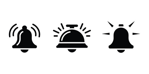 Notification bell icon set


