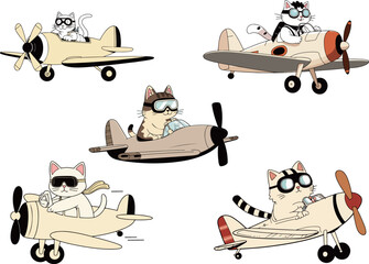 Cats Flying Airplanes © Boy