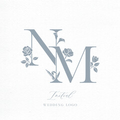 NM Initial Wedding Logo Monogram