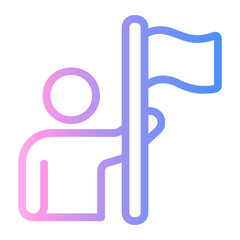 rise Line Gradient Icon