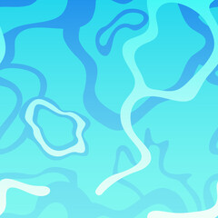 Emerald Water Surface Abstract Vector Illustration Pattern Set - Seamless Tropical Background for Summer and Vacation