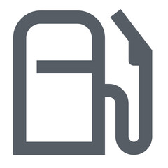 Obraz premium Illustration of a gray gas station pump icon with a simple and modern design on a white background
