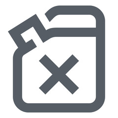 Obraz premium Gray document icon with a folded corner and a prominent x mark displayed in the center area