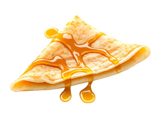 Ai generated image of crepe with syrup isolated on transparent background
