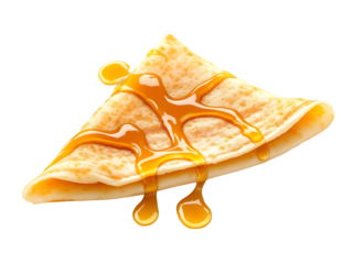 Ai generated image of crepe with syrup isolated on transparent background