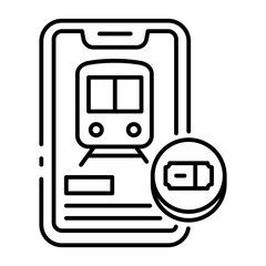 Fototapeta premium This Mobile ticket icon is suitable for Travel and Tourism, etc