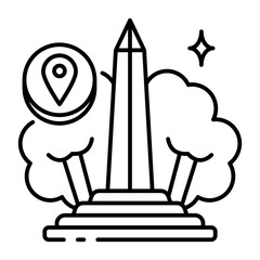 This Landmark icon is suitable for Travel and Tourism, etc