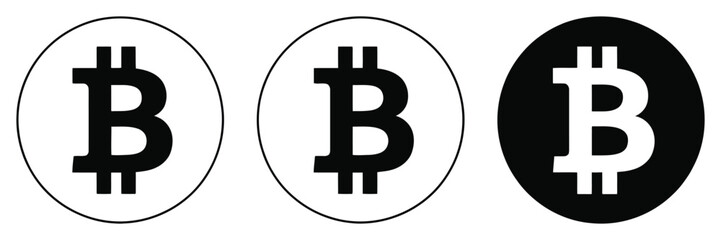 Bitcoin vector illustration with cryptocurrency circle design element

