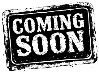 Ai generated image of coming soon text on a grunge vintage sign isolated on transparent background