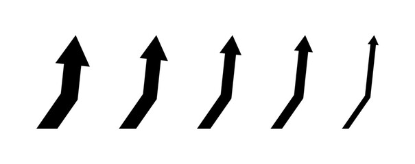 black arrow vector set directional symbol 