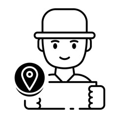 This Tour guide icon is suitable for Travel and Tourism, etc