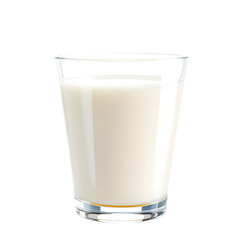 Ai generated image of a glass of milk is isolated on a transparent background