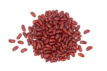 Red kidney beans isolated on white background