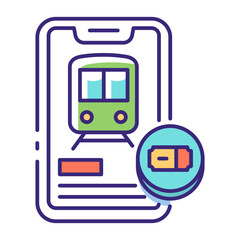 This Mobile ticket icon is suitable for Travel and Tourism, etc