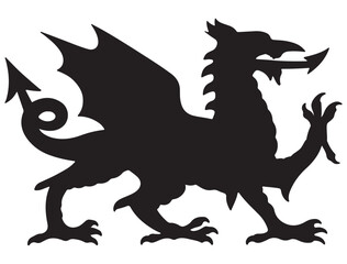 WELSH DRAGON SILHOUETTE 