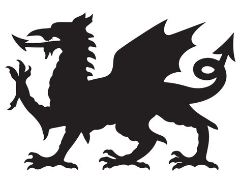 WELSH DRAGON SILHOUETTE 