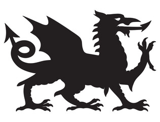 WELSH DRAGON SILHOUETTE 