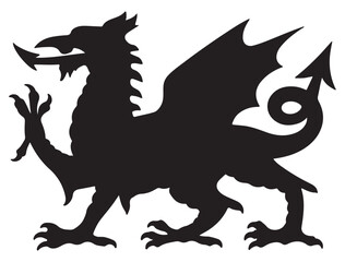 WELSH DRAGON SILHOUETTE 